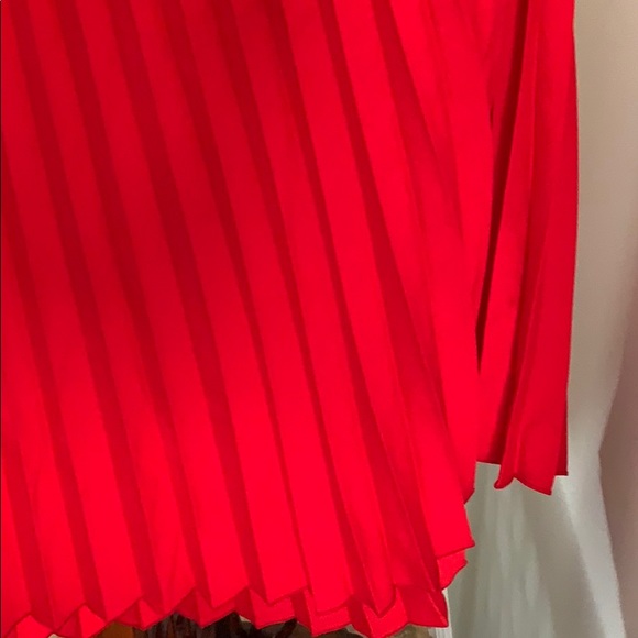 Red pleated skirt - Picture 9 of 11
